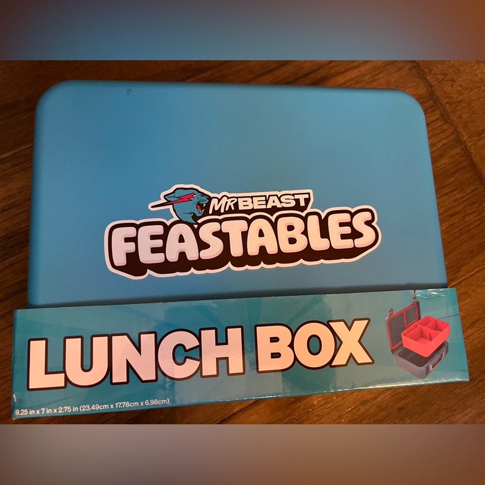 Mr. Beast Feastables Collectible Blue Lunch Box